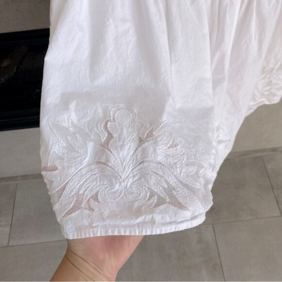 Maje Raolita Embroidered Cotton-Poplin Deess. size 1 - Picture 4 of 8